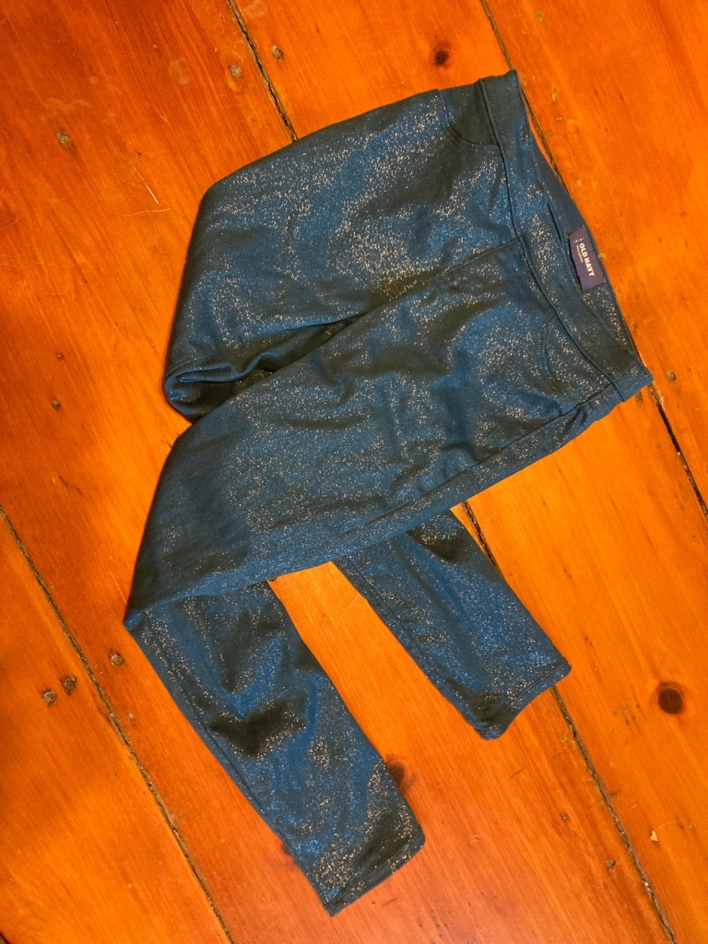 Old Navy Sparkle Teal Leggings
